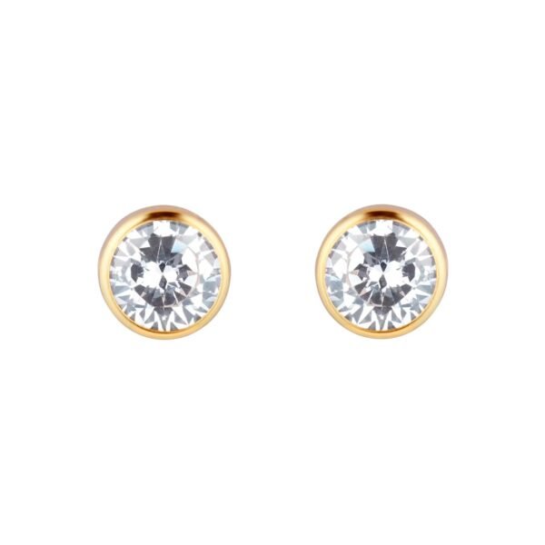 9ct Yellow Gold Bezel Set Pendant & Earring Set - Image 3