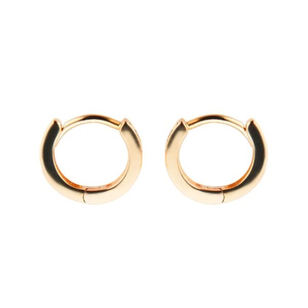 9ct Yellow Gold Cubic Zirconia Huggie Earrings - Image 3