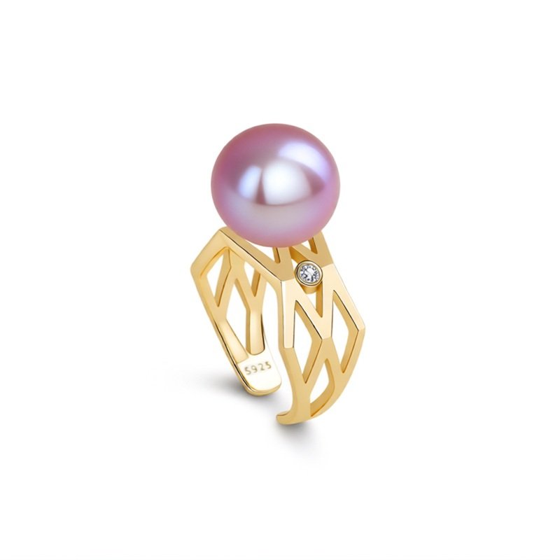 Pearl Fairy Purple Diamond Ring