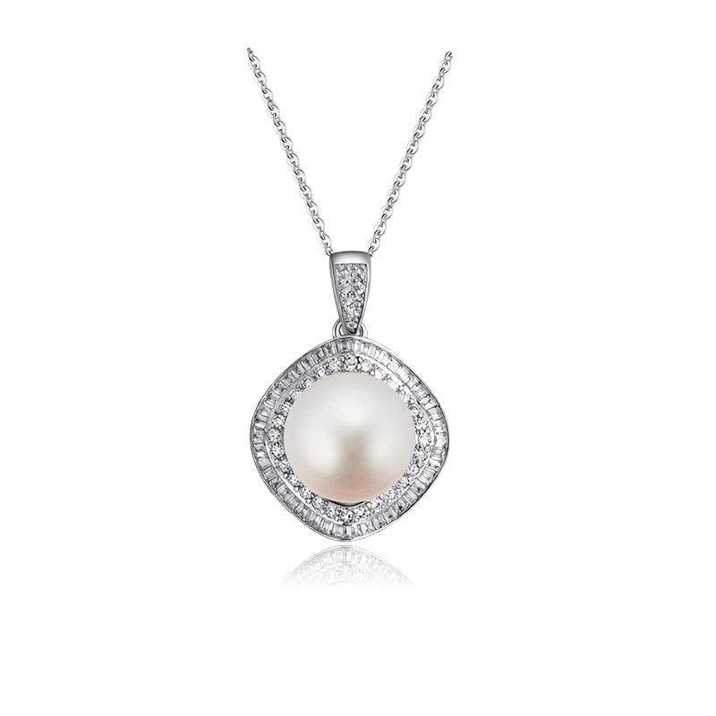 Pearl-shaped zircon pendant