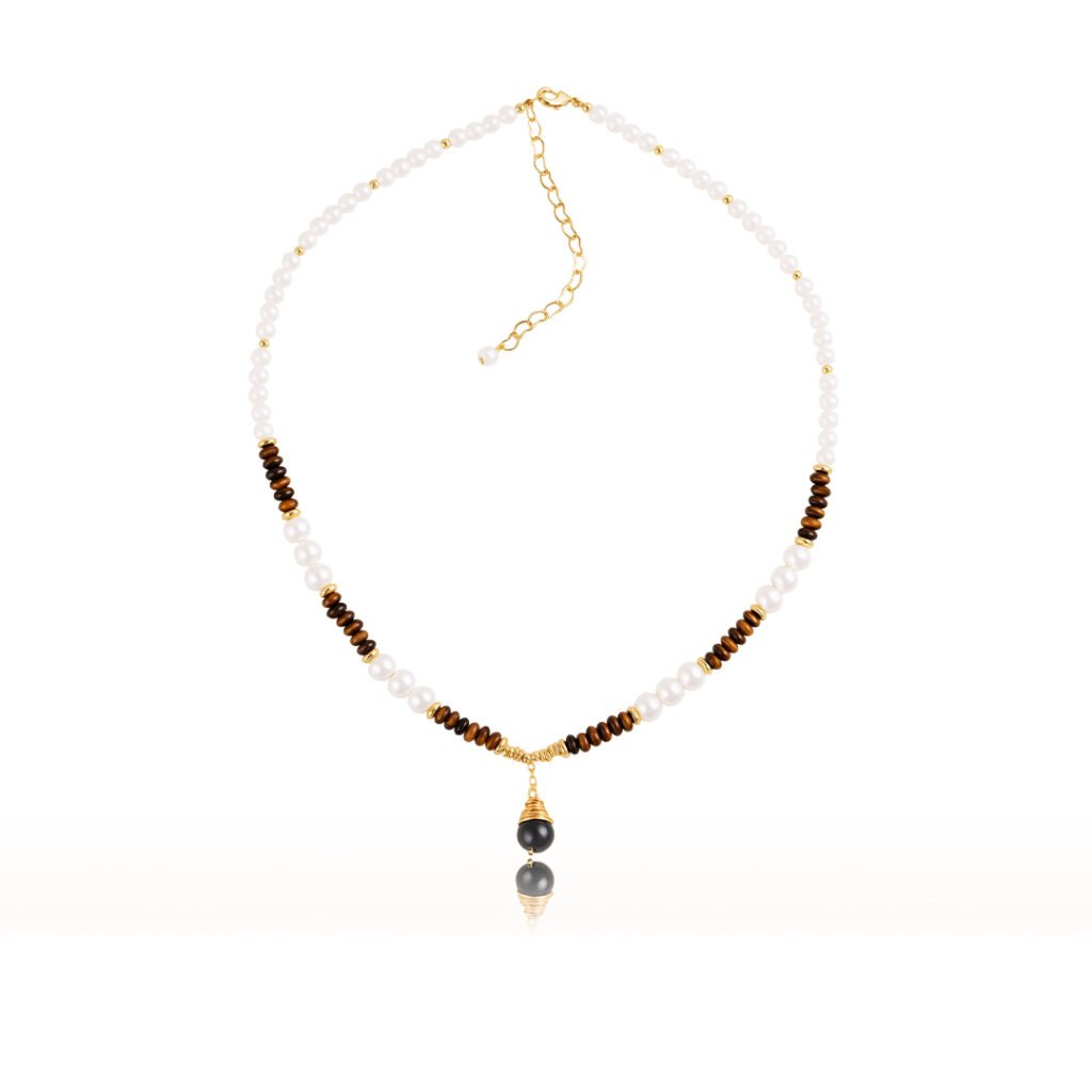 Amber Pine Forest Pearl Necklace